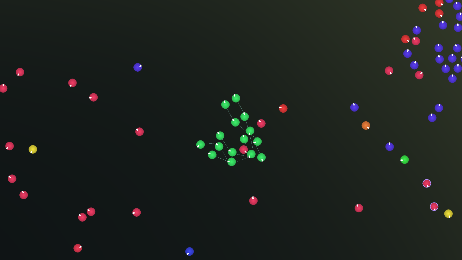Cells evolving in the Cell Soup simulation